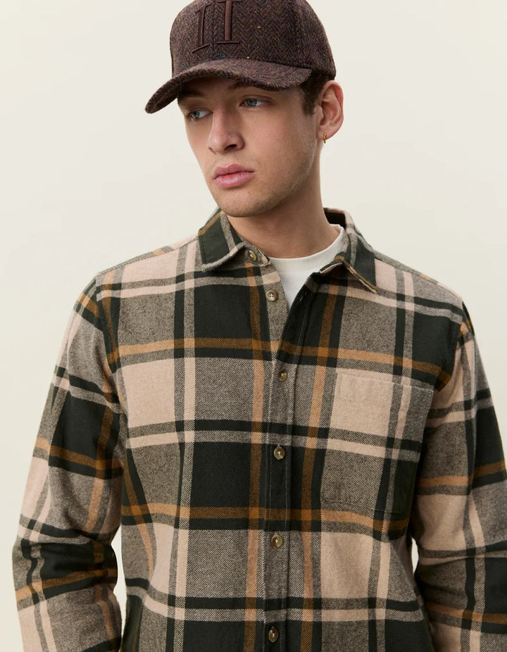 Check Flannel Shirt | Rosin Green