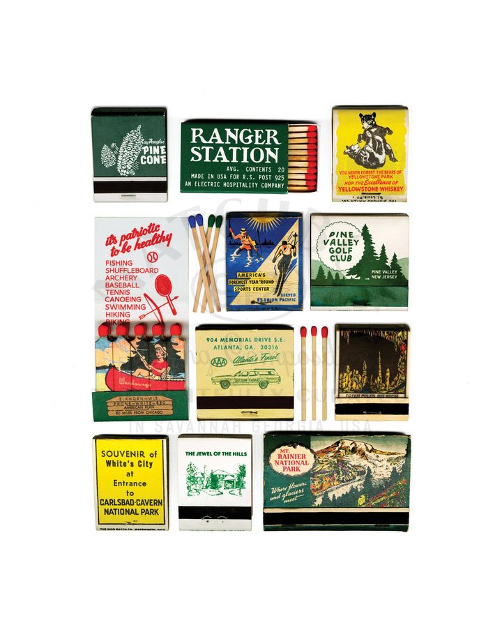 Great Outdoors Vintage Matchbook Collage