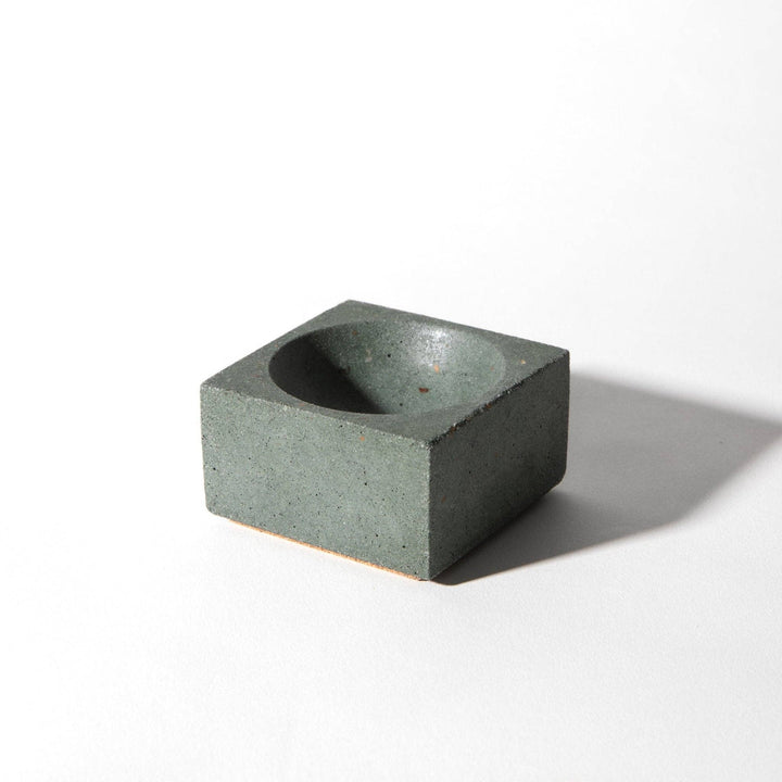 Square Incense Holder | Dark Green Terrazzo