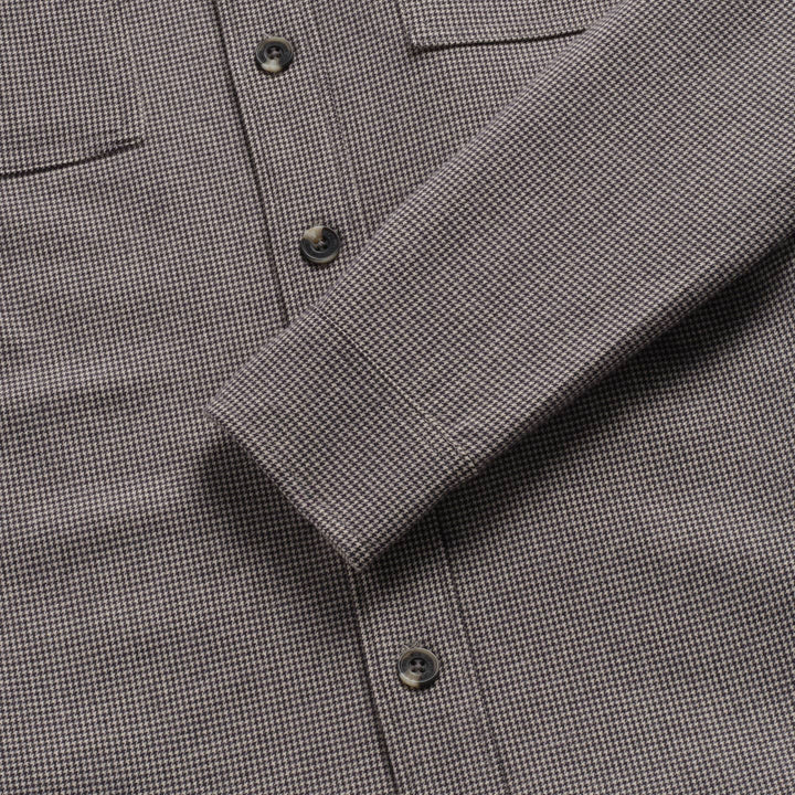 Louis Houndstooth Soft Overshirt | Ebony