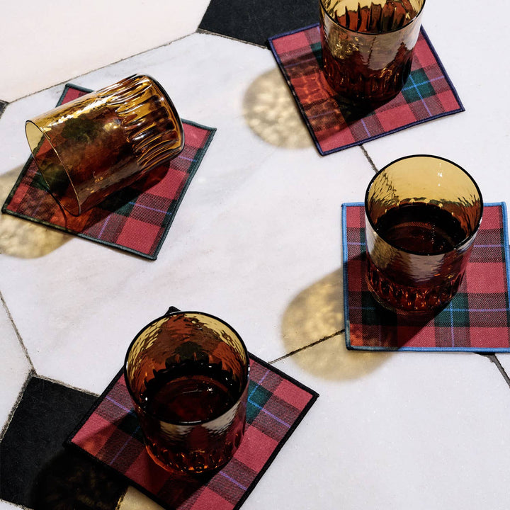 Jubilee Plaid Cocktail Napkins | Set of 4
