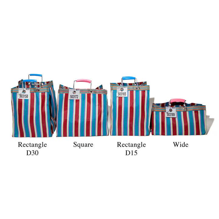 Recycled Plastic Stripe Bag - Rectangle
