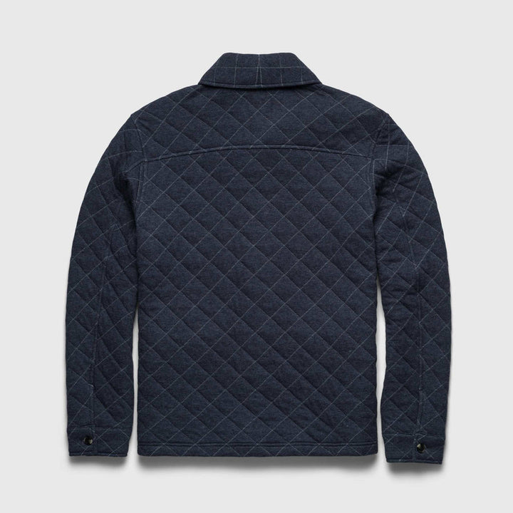 Austin Quilted Shawl Cardigan | Navy Heather