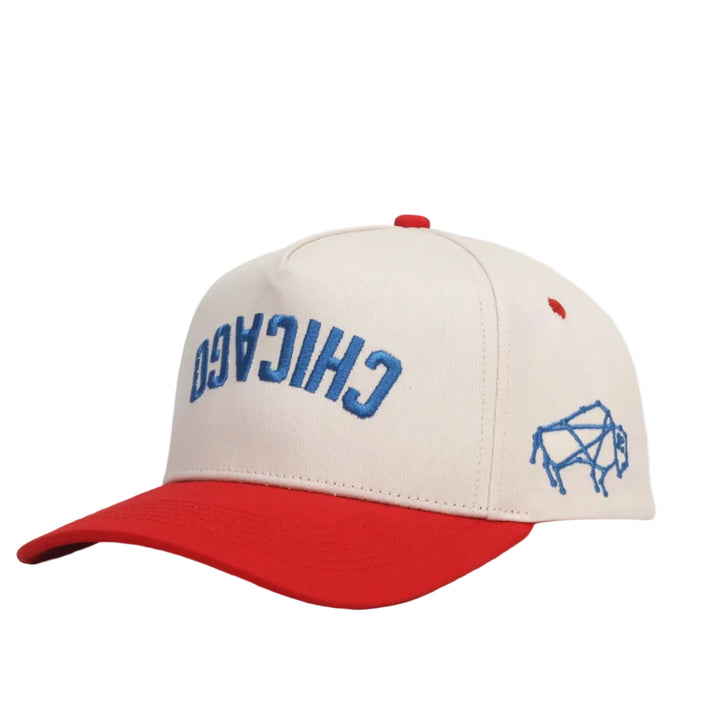Upside Down CHICAGO Hat | Red & Royal