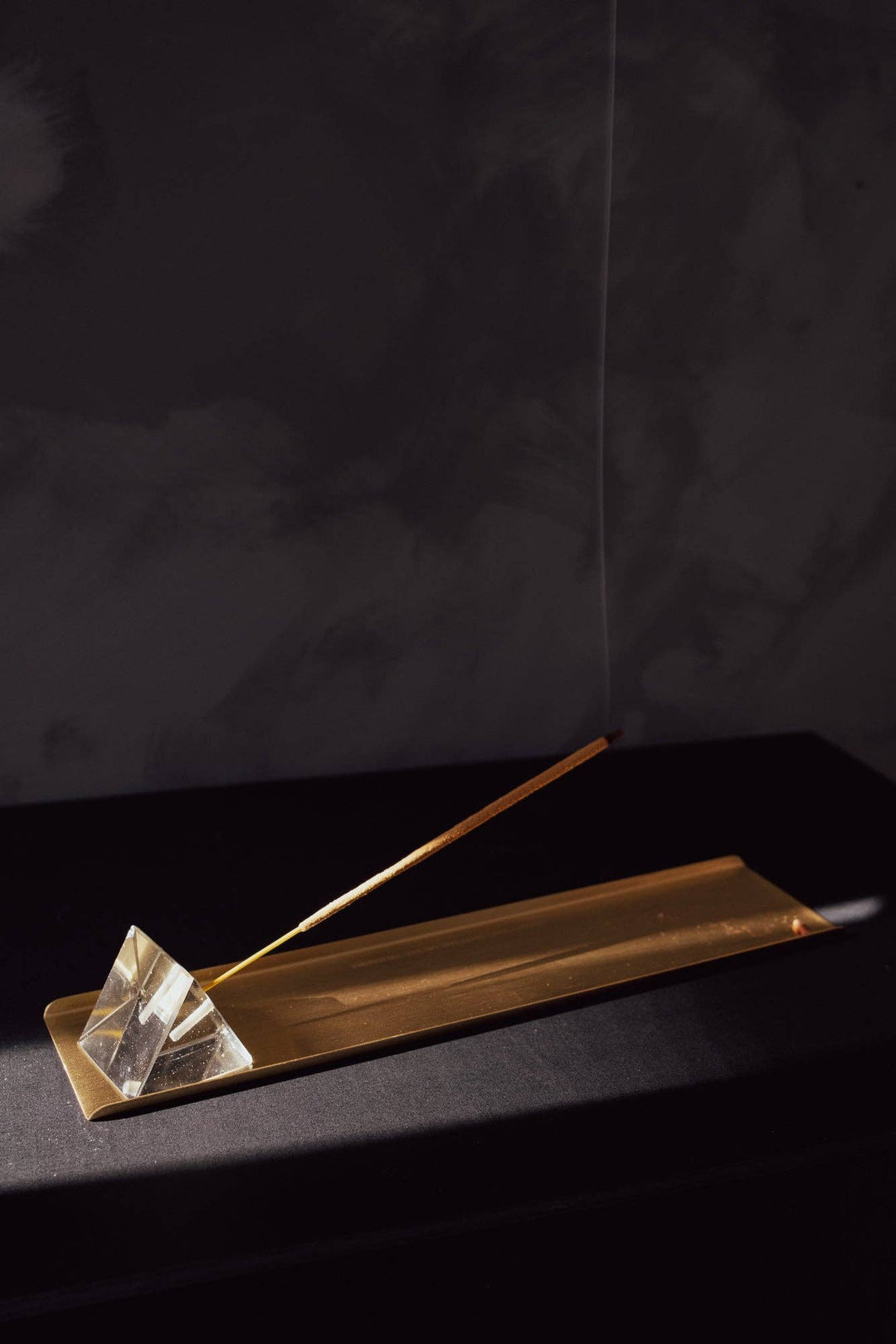 Prism Incense Holder with Brass Tray