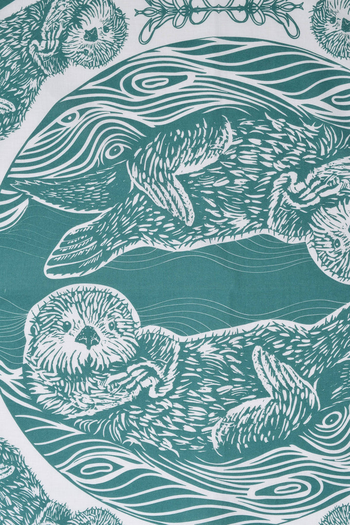 Otter Bandana - 100% Cotton - Nautical Print - Hanky Ascot