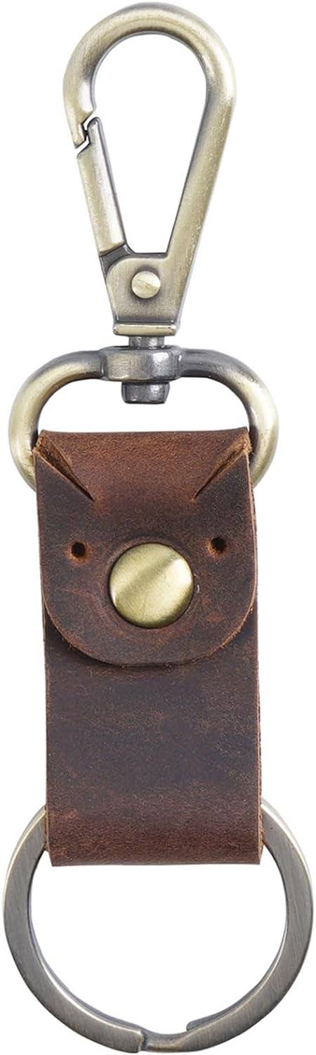 Genuine Leather Keychain | Dark Brown