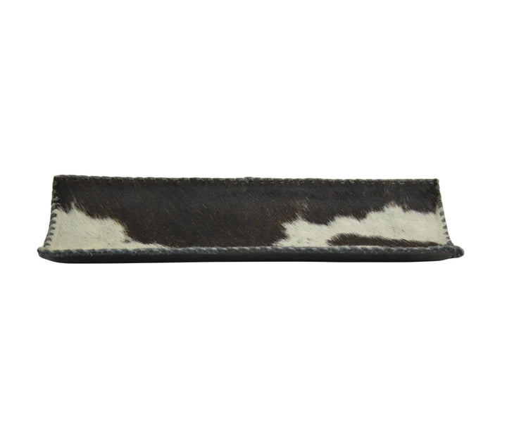 Curved Cowhide Hairon Leather Tray