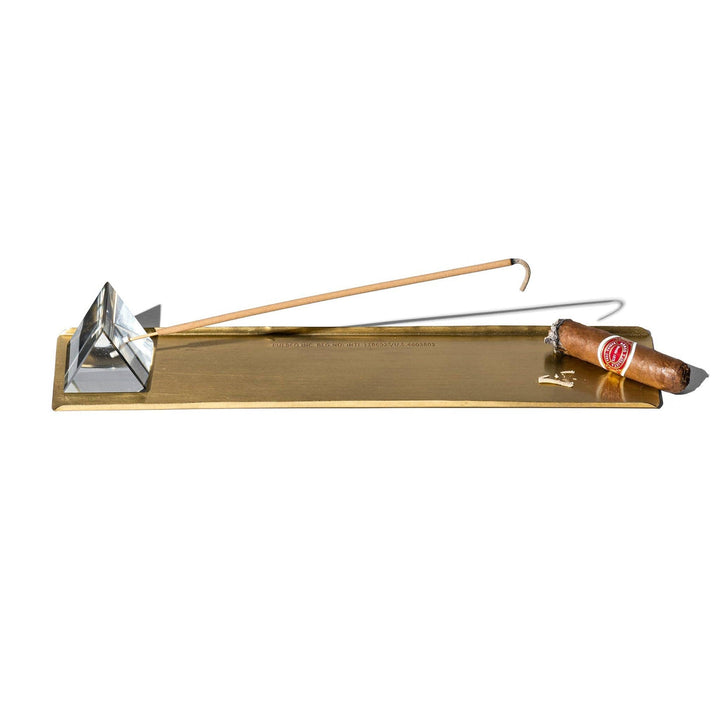 Prism Incense Holder with Brass Tray