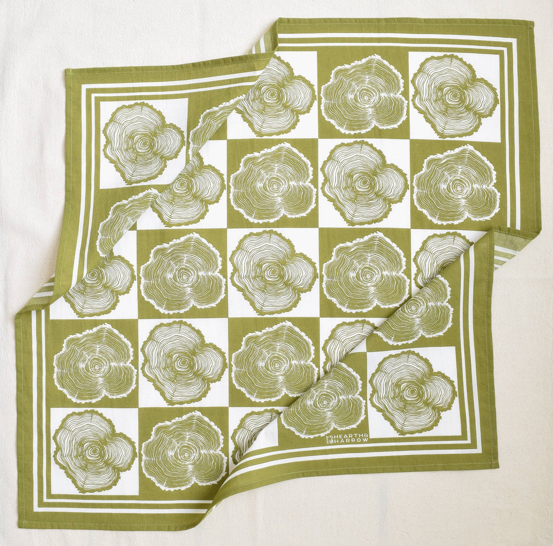 Tree Ring Bandana | Olive Green