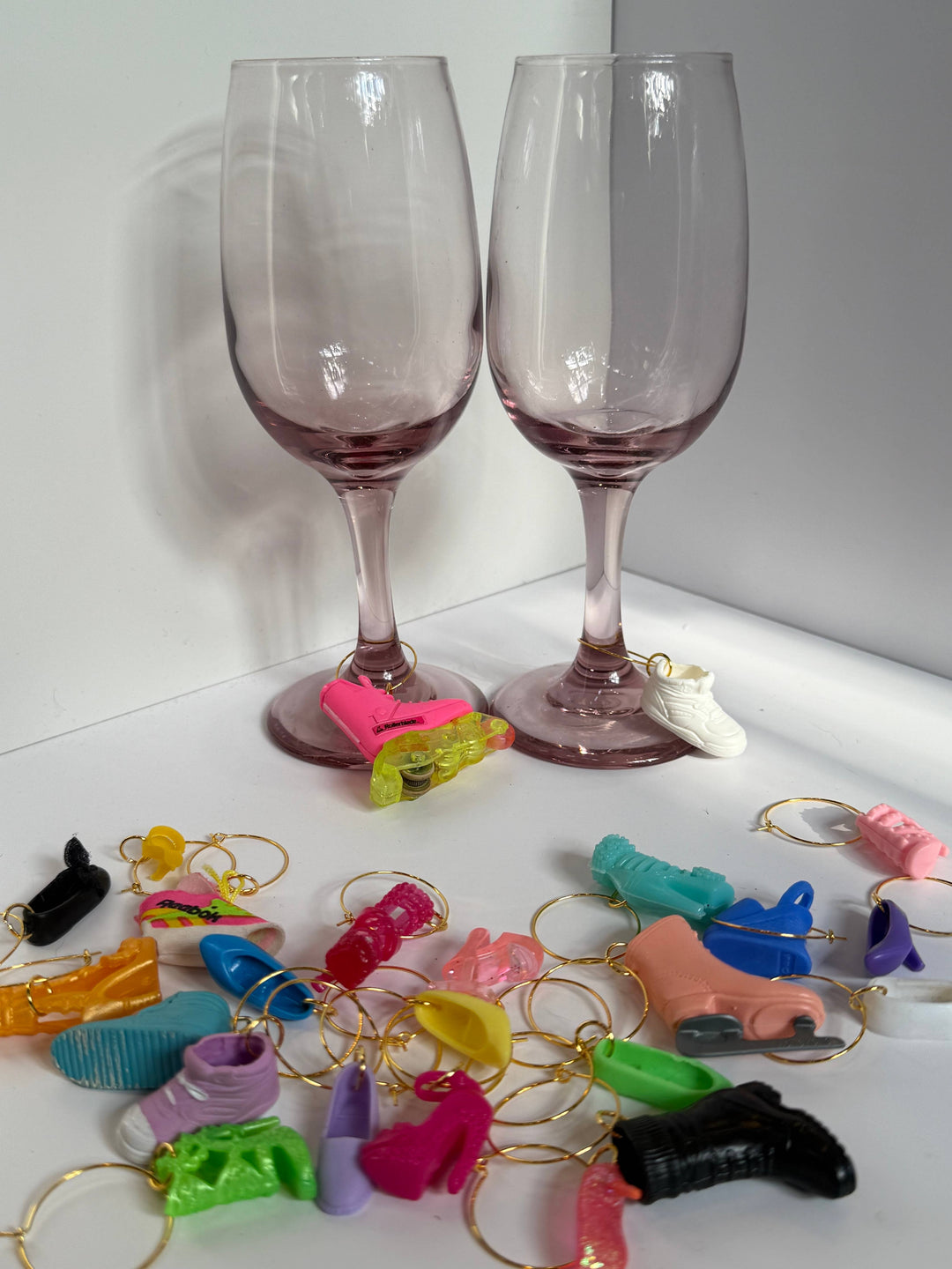 Vintage Barbie Doll Shoe Drink Markers/Wine Glass Charms