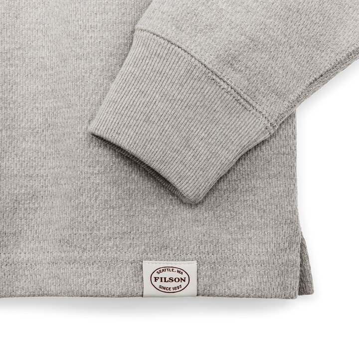 Waffle Knit Thermal Crewneck | Light Heather Gray