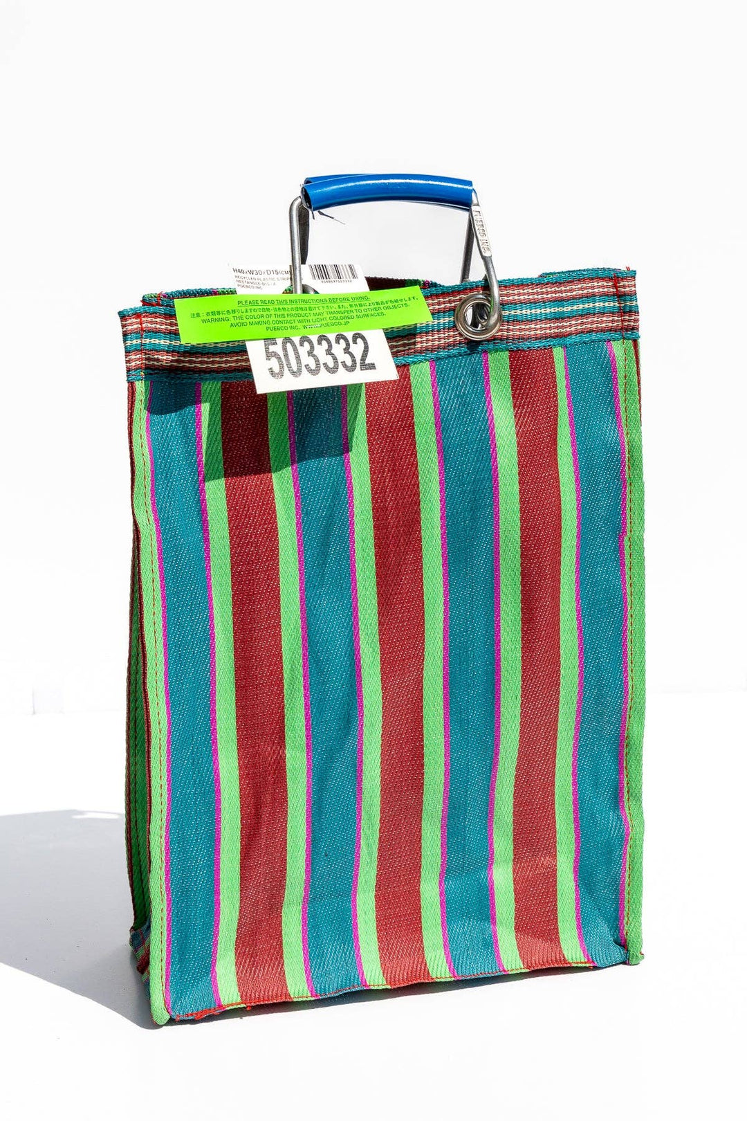 Recycled Plastic Stripe Bag - Rectangle