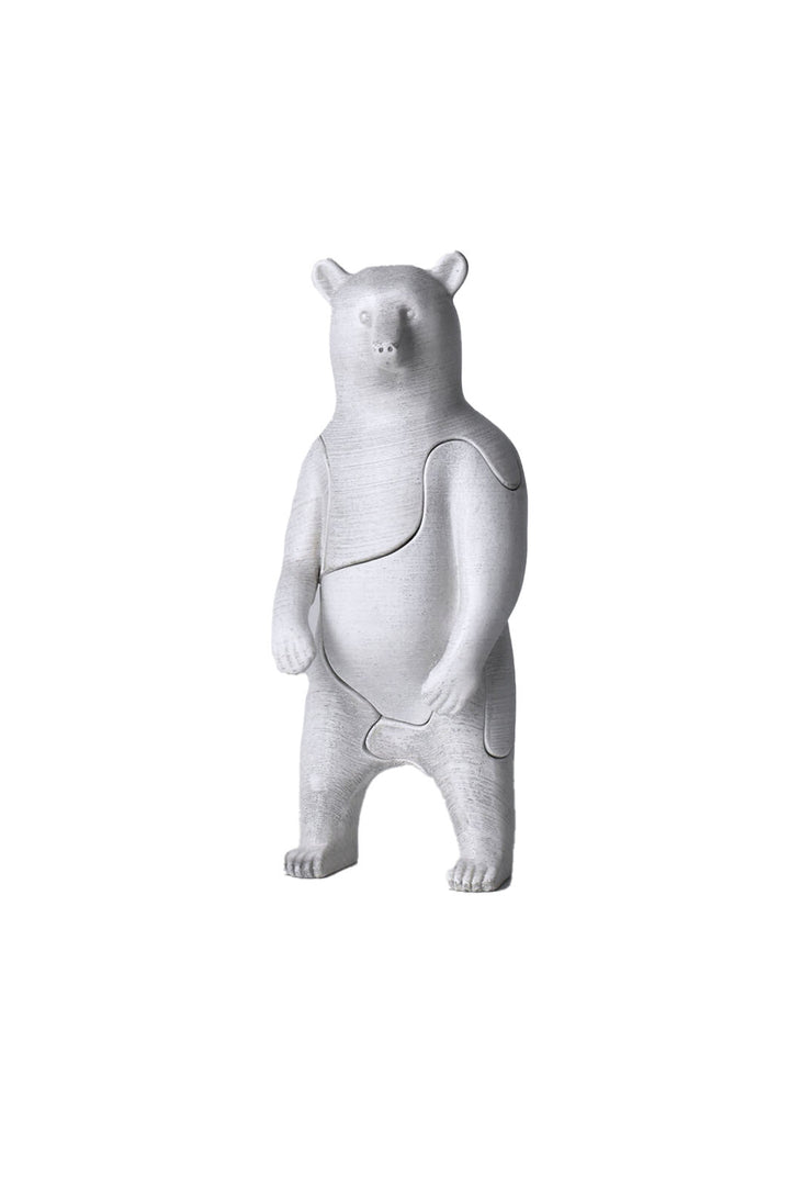 3D Art Object & Puzzle - White Bear