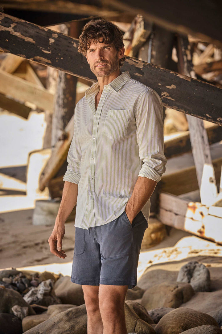 Brian Pinstripe Shirt | Margarita Green