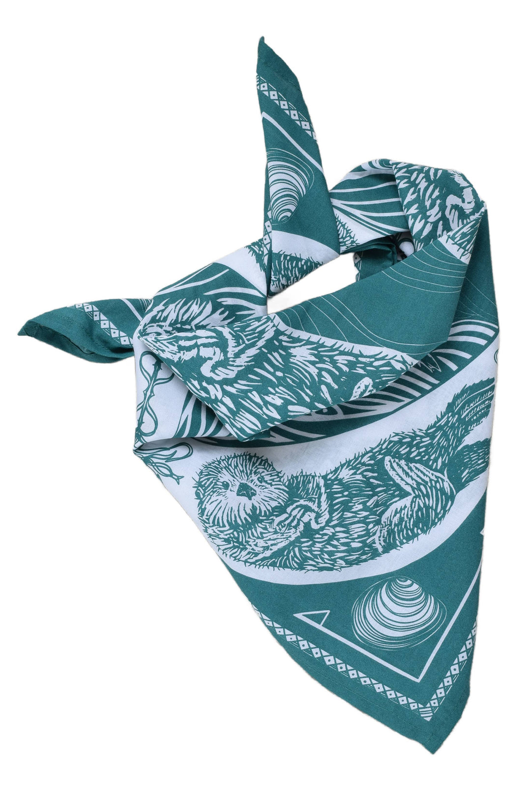 Otter Bandana - 100% Cotton - Nautical Print - Hanky Ascot