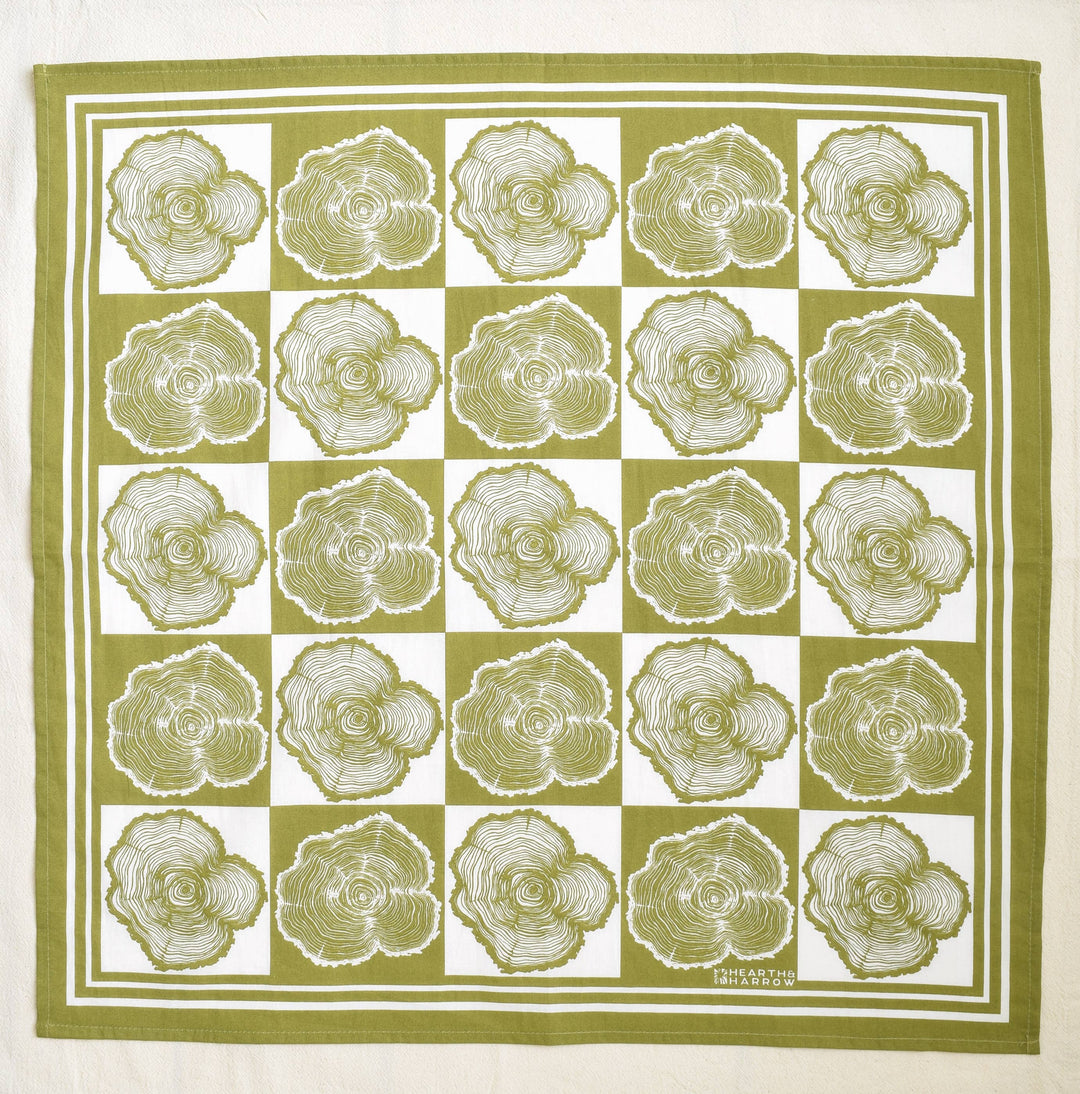 Tree Ring Bandana | Olive Green