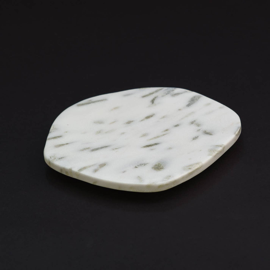 White Marble Free Form Plate