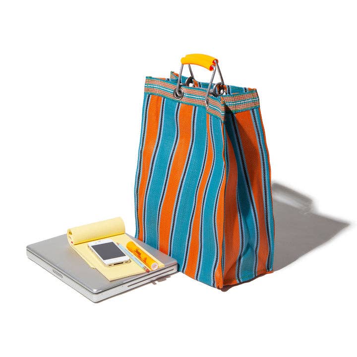 Recycled Plastic Stripe Bag - Rectangle