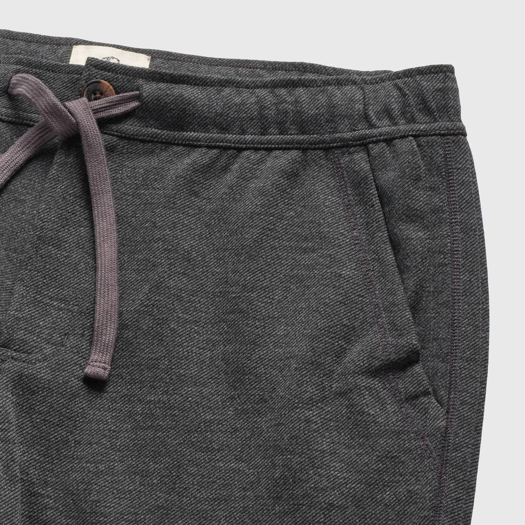 Damian Twill Straight Leg Fleece Pant | Charcoal Heather
