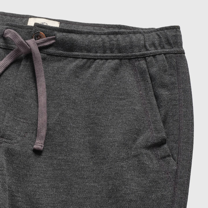 Damian Twill Straight Leg Fleece Pant | Charcoal Heather