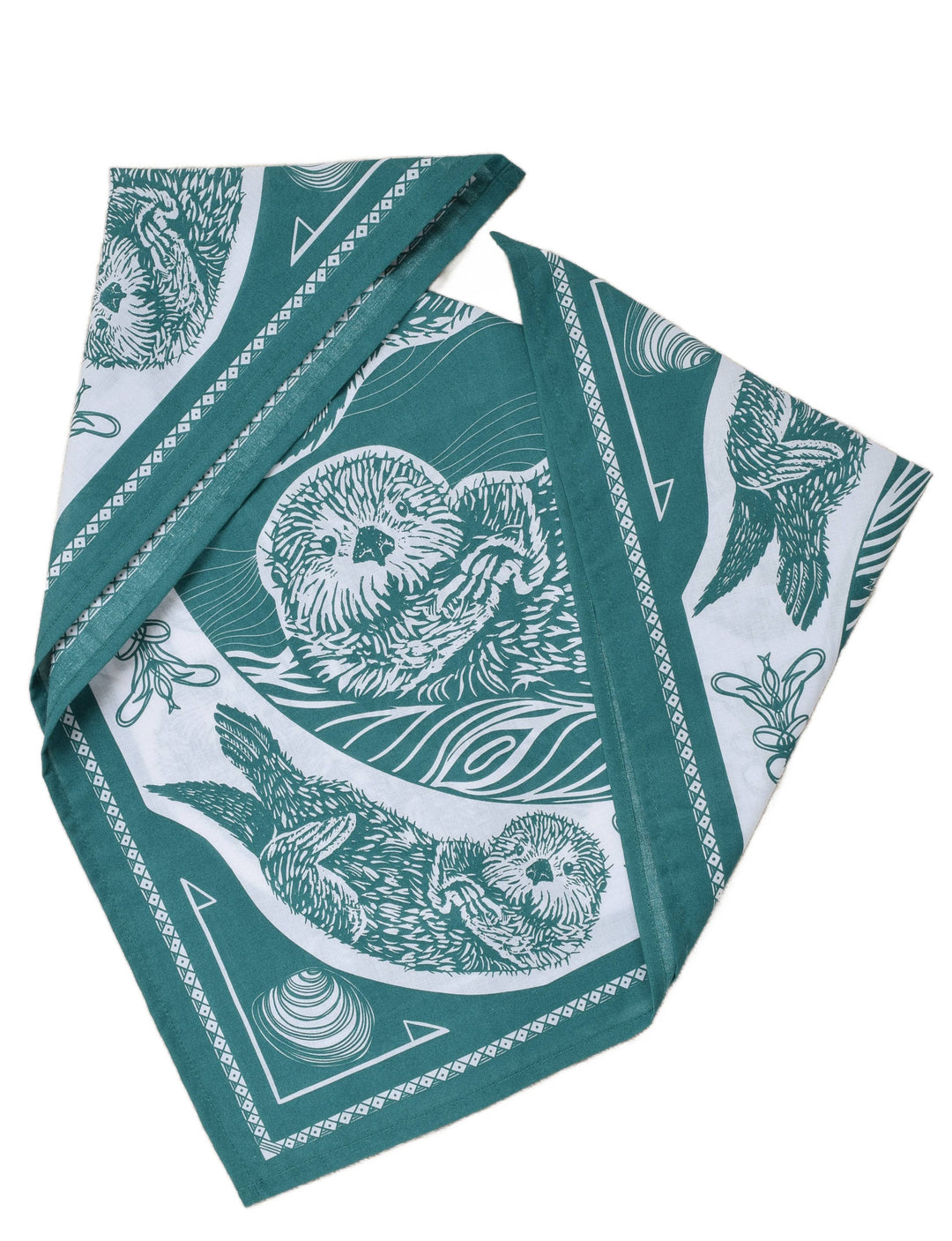 Otter Bandana - 100% Cotton - Nautical Print - Hanky Ascot