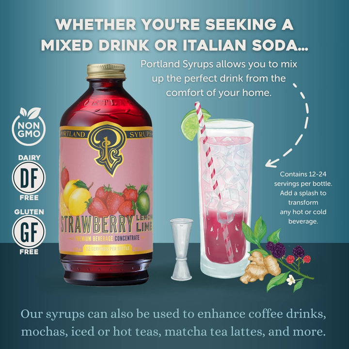 Strawberry Lemon Lime Syrup 12 oz