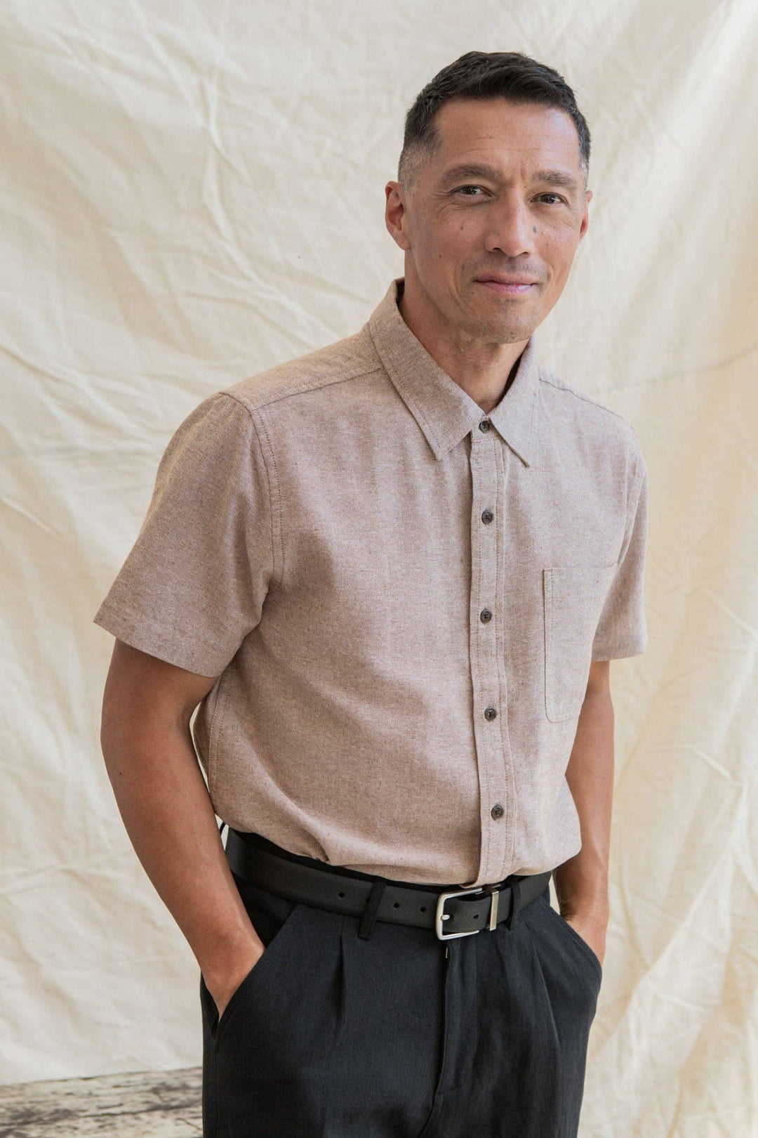 Malcolm Shirt | Rust Chambray