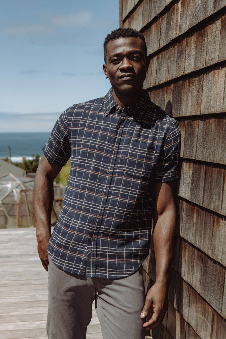 Jordan Slim Shirt | Dusk Herringbone Plaid