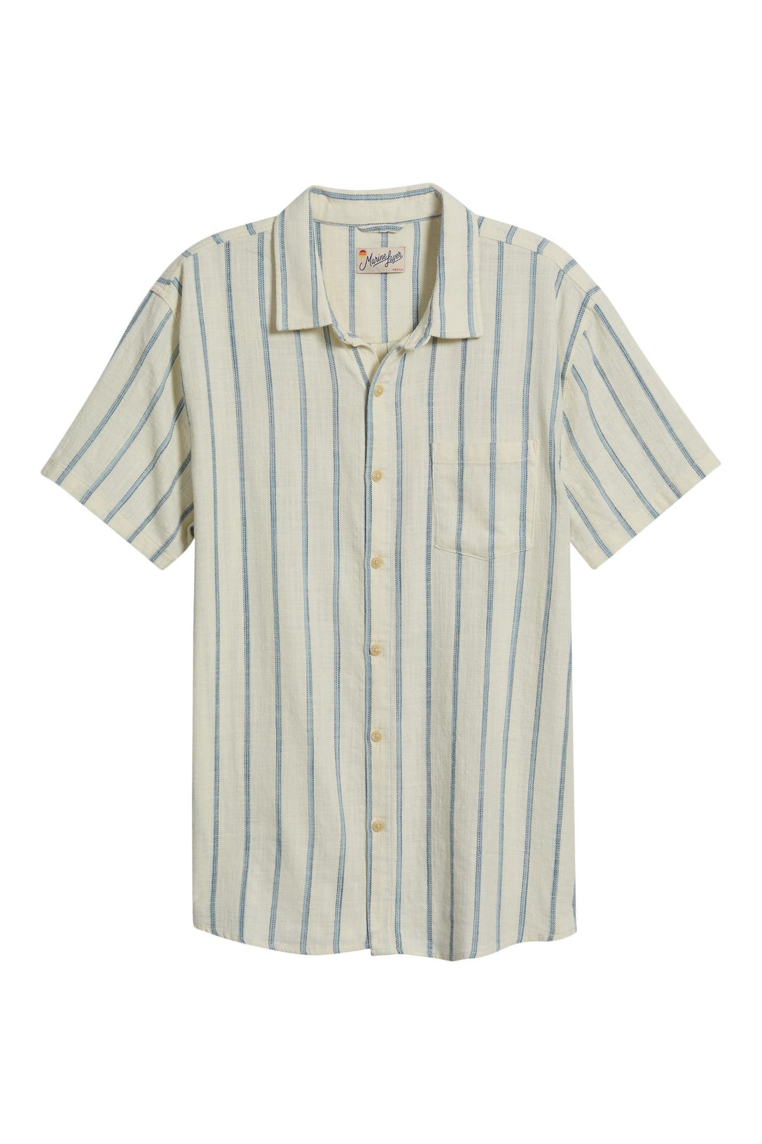 Classic Stretch Selvage Shirt | Navy Stripe