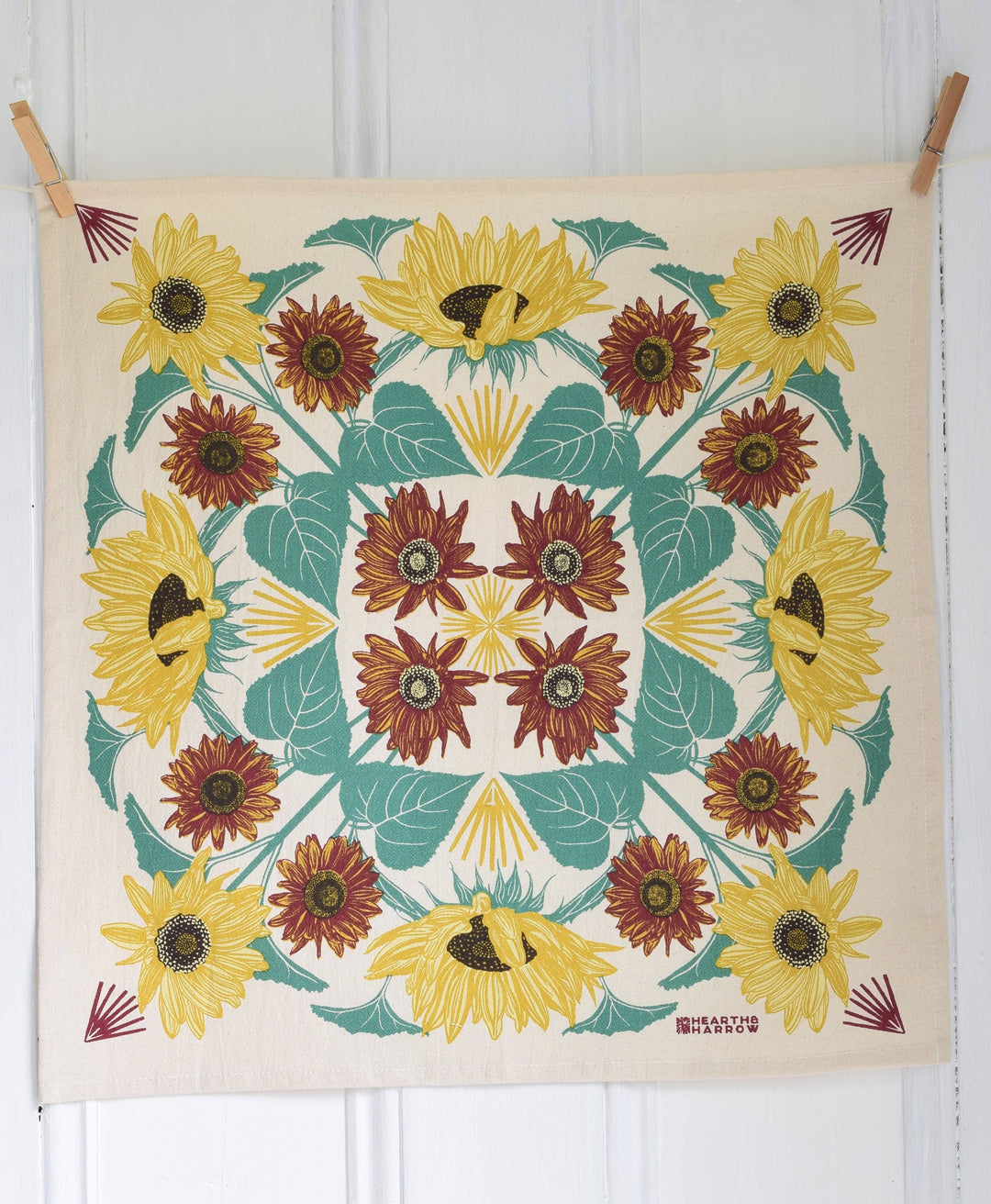 Organic Cotton Sunflower Napkins - 20" x 20" - Set of 4