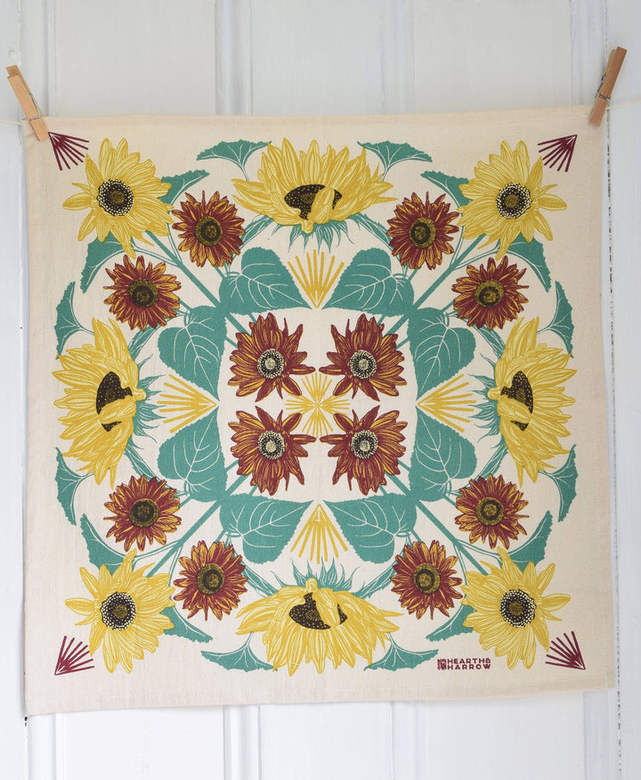 Organic Cotton Sunflower Napkins - 20" x 20" - Set of 4