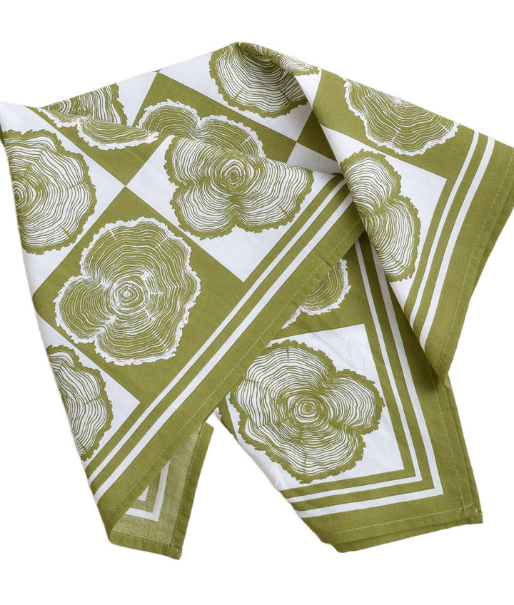 Tree Ring Bandana | Olive Green