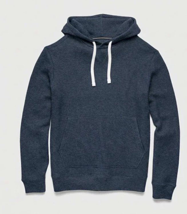 Justin Lux Cashmist Popover Hoodie | Navy Heather