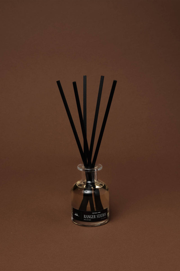 Leather + Pine Reed Diffuser