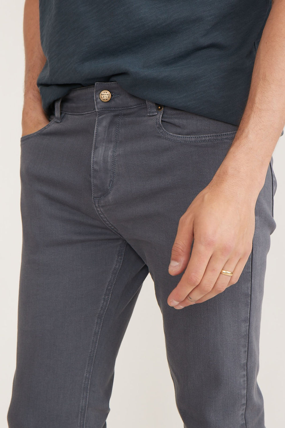 5 Pocket Twill Pant, Slim Fit - Midnight Navy