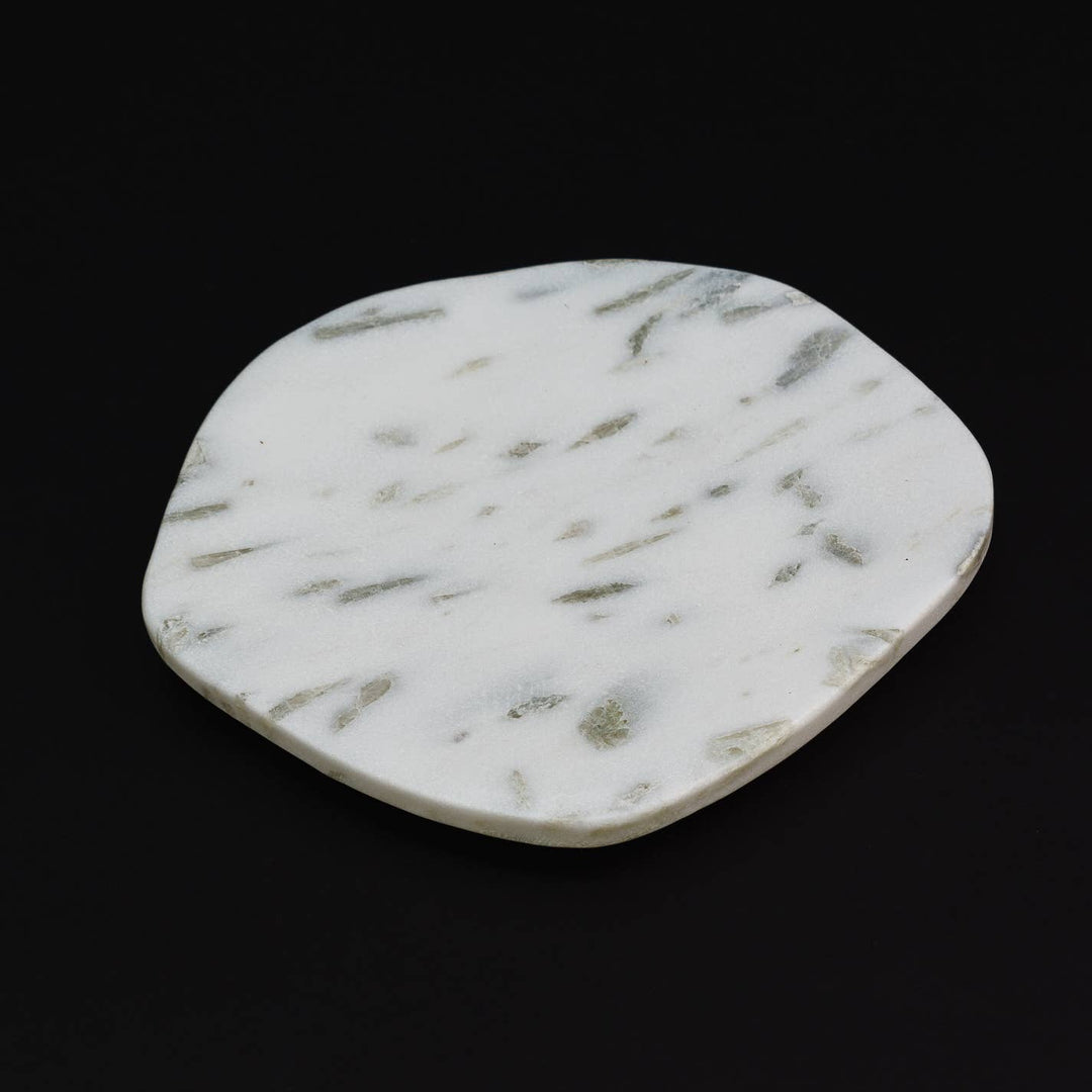 White Marble Free Form Plate
