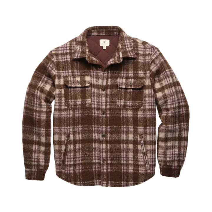 Skip Quilted Plush Plaid Shirt Jacket | Brown