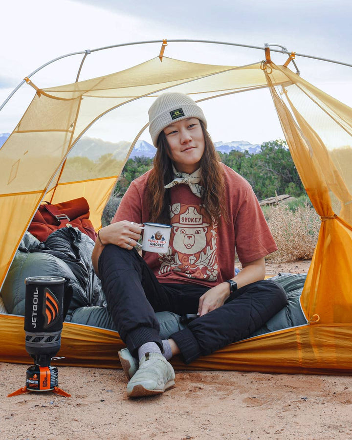 Please Help Smokey Enamelware Mug