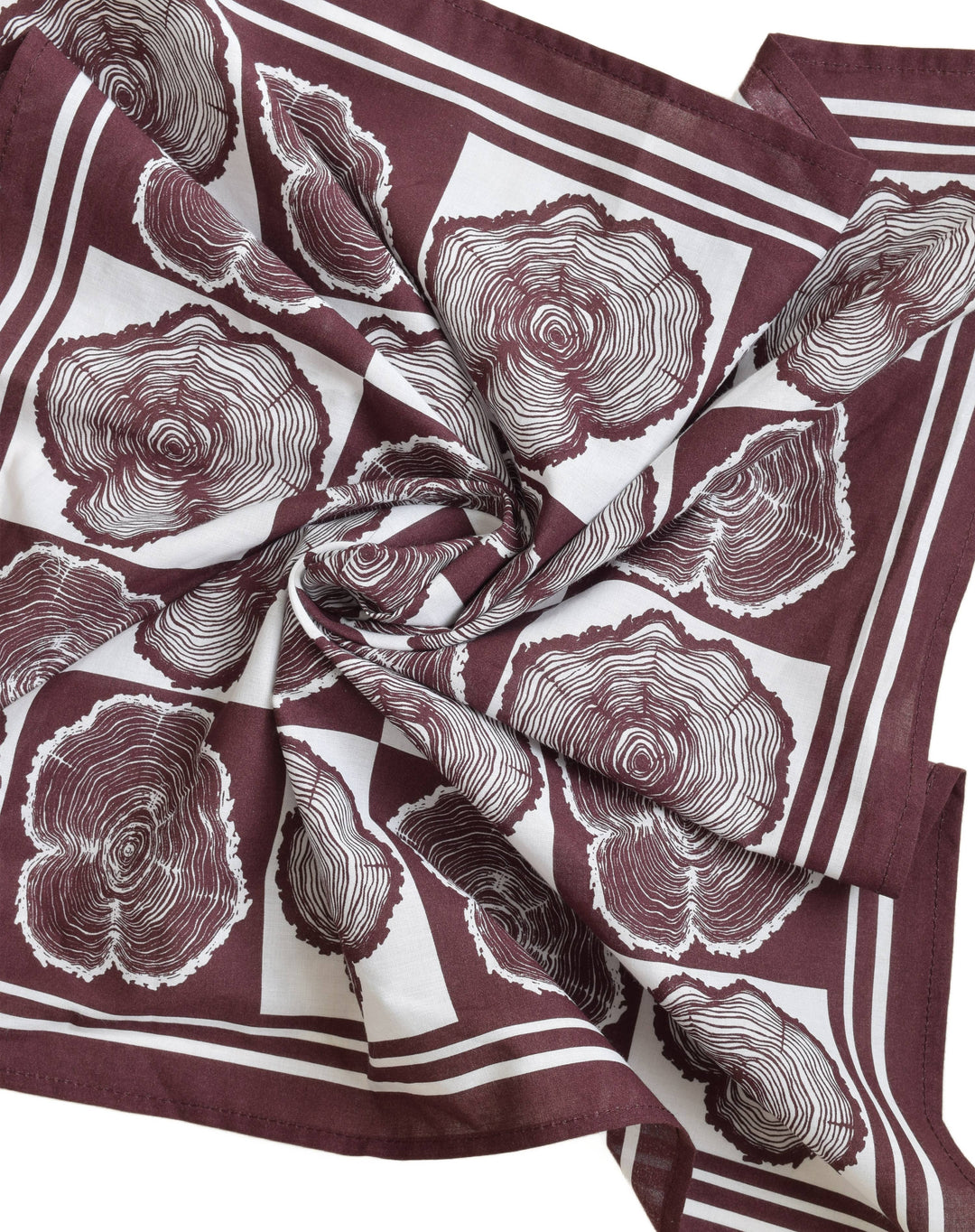 Tree Ring Bandana | Burgundy