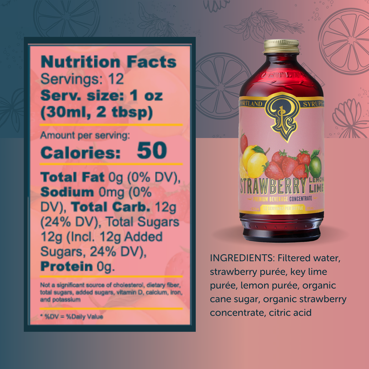 Strawberry Lemon Lime Syrup 12 oz