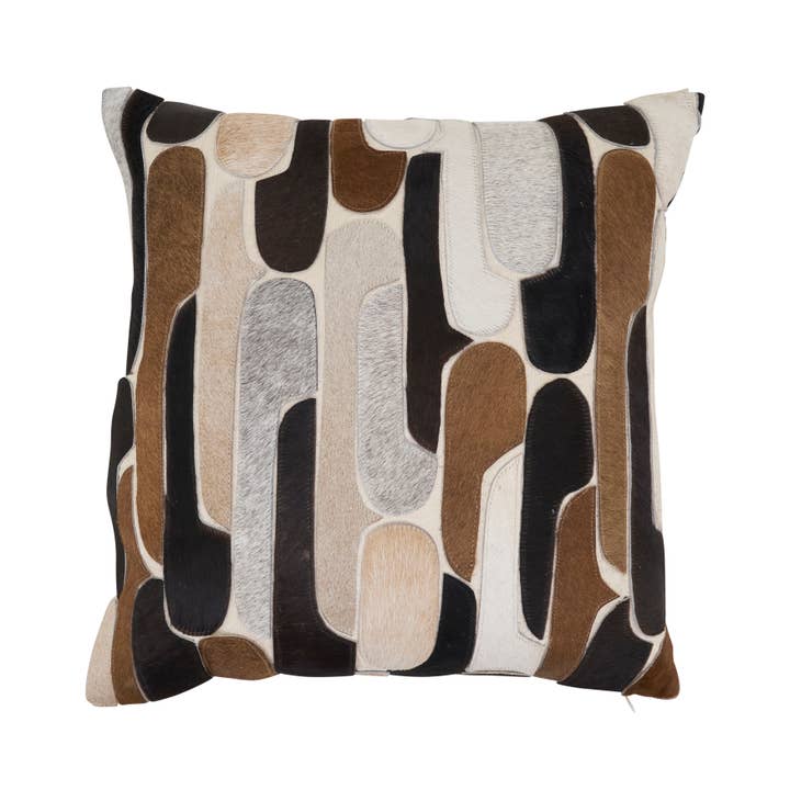 Leather Hide Throw Pillow | 20" x 20"