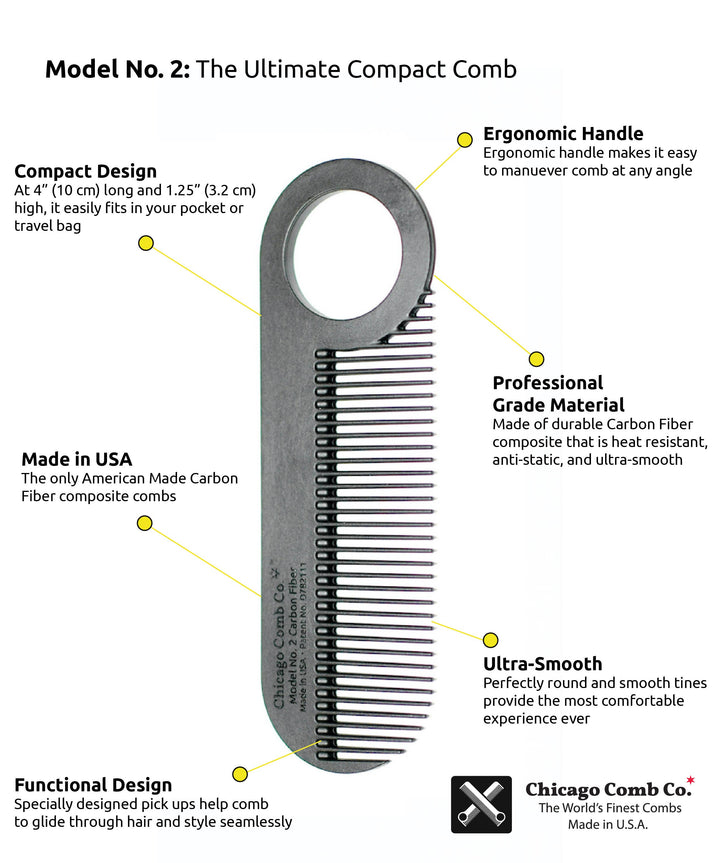 Model No. 2 Carbon Fiber Comb