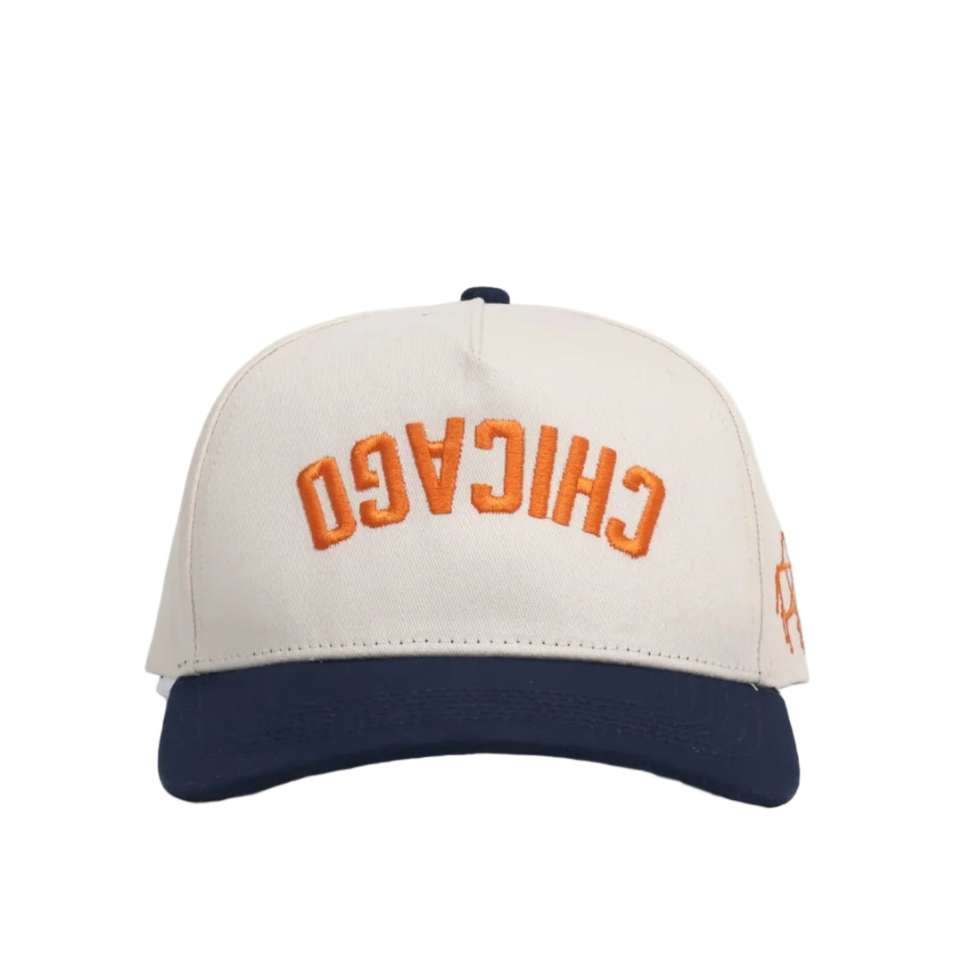 Upside Down CHICAGO Hat | Orange & Blue