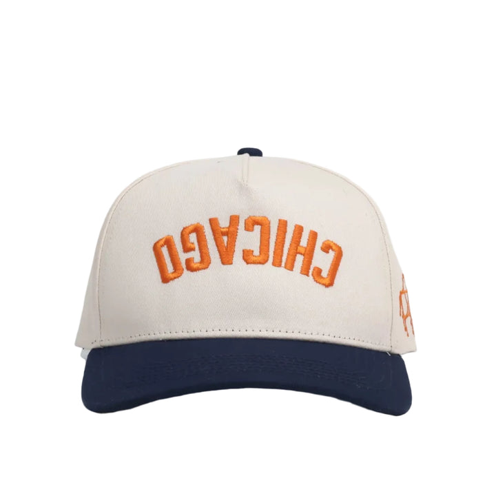 Upside Down CHICAGO Hat | Orange & Blue