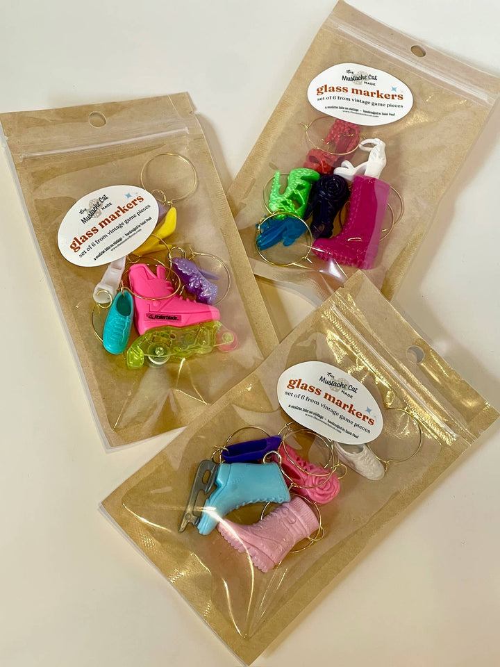 Vintage Barbie Doll Shoe Drink Markers/Wine Glass Charms