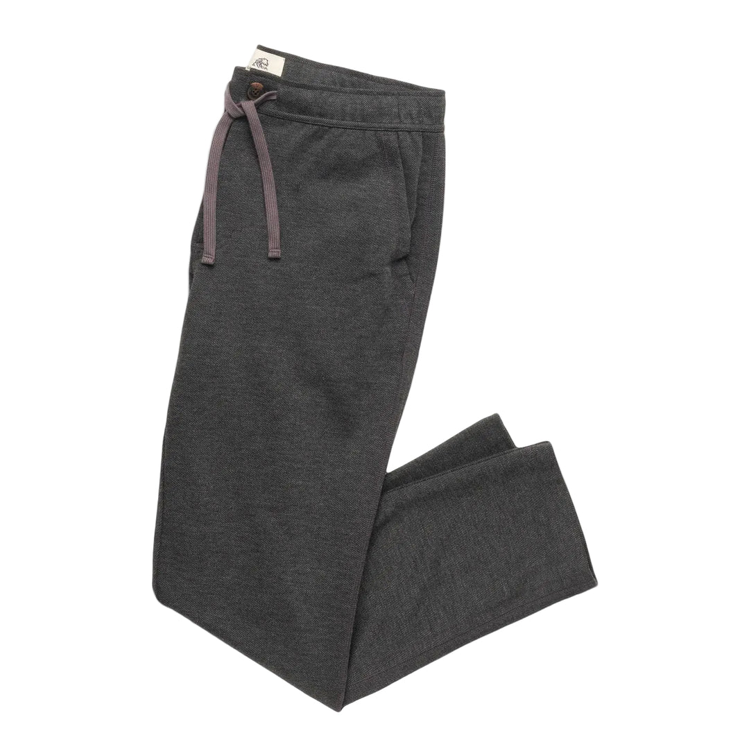 Damian Twill Straight Leg Fleece Pant | Charcoal Heather