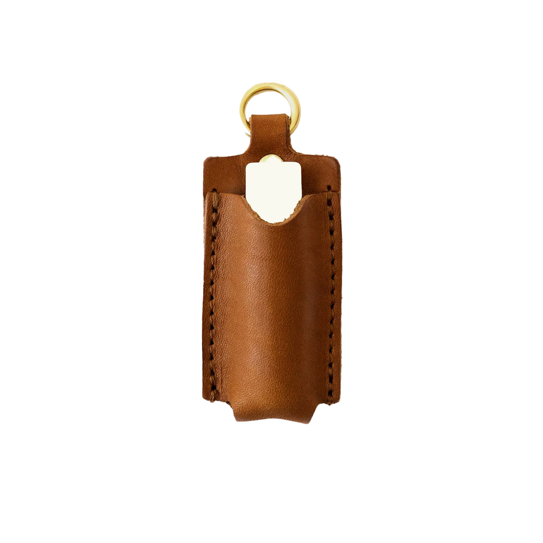 Leather Lip Balm Holder |Tan