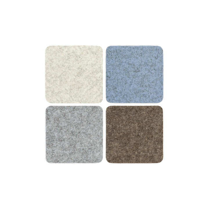 Merino Wool Felt Square Coasters | Cobblestone