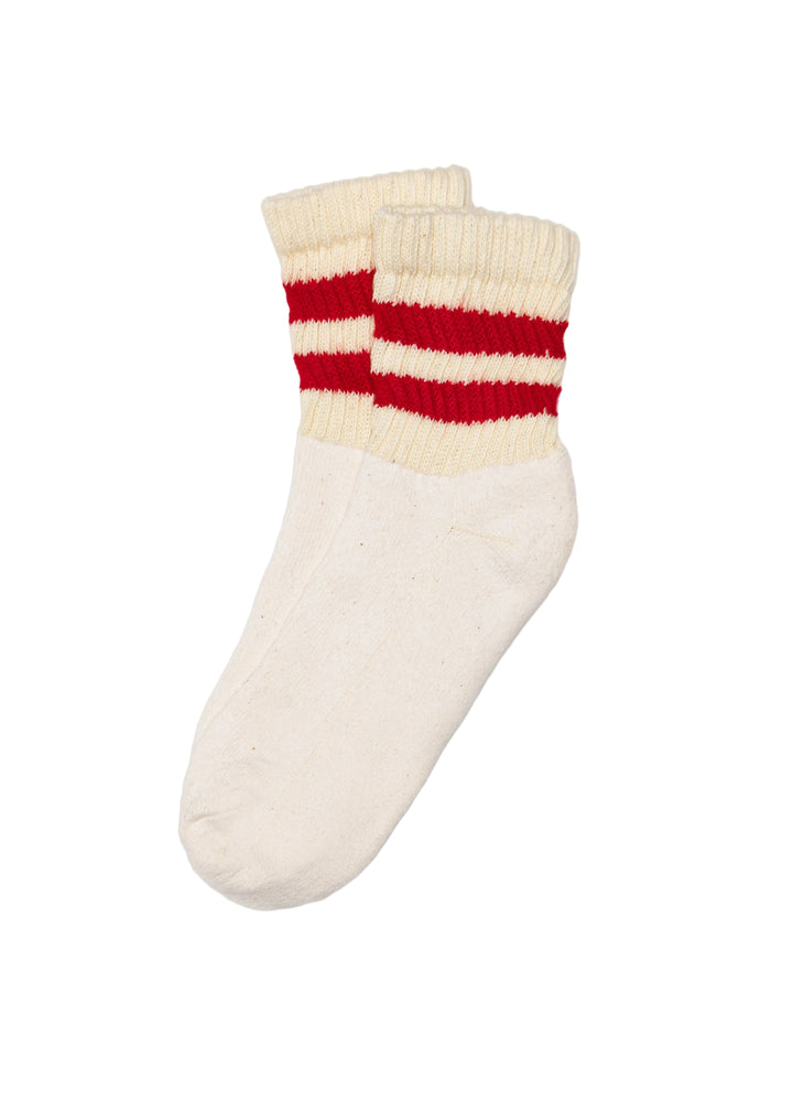 Mono Stripe Quarter Crew | Red